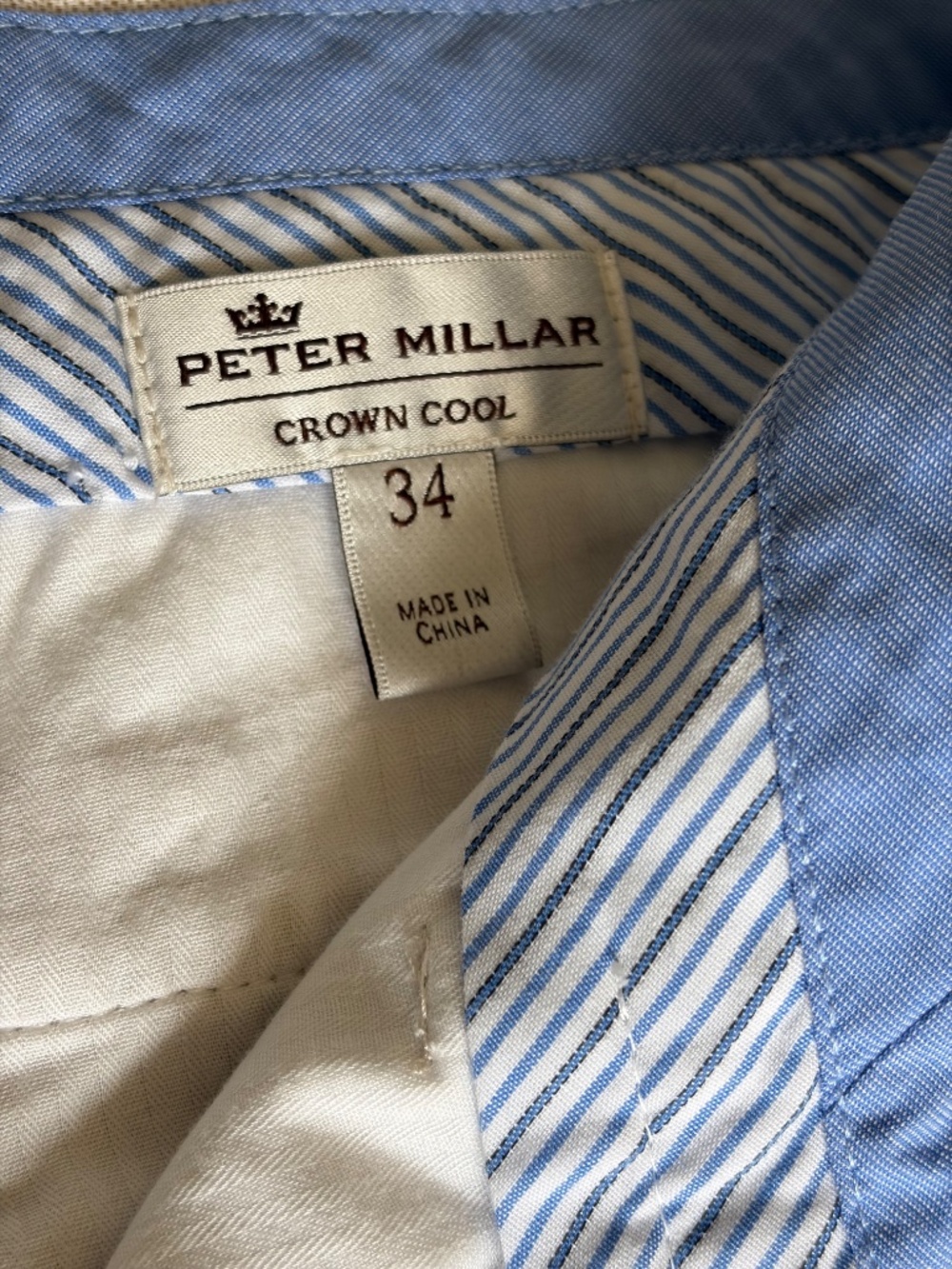 Peter Millar Crown Cool Shorts 24 Natural Cream - Picture 12 of 15